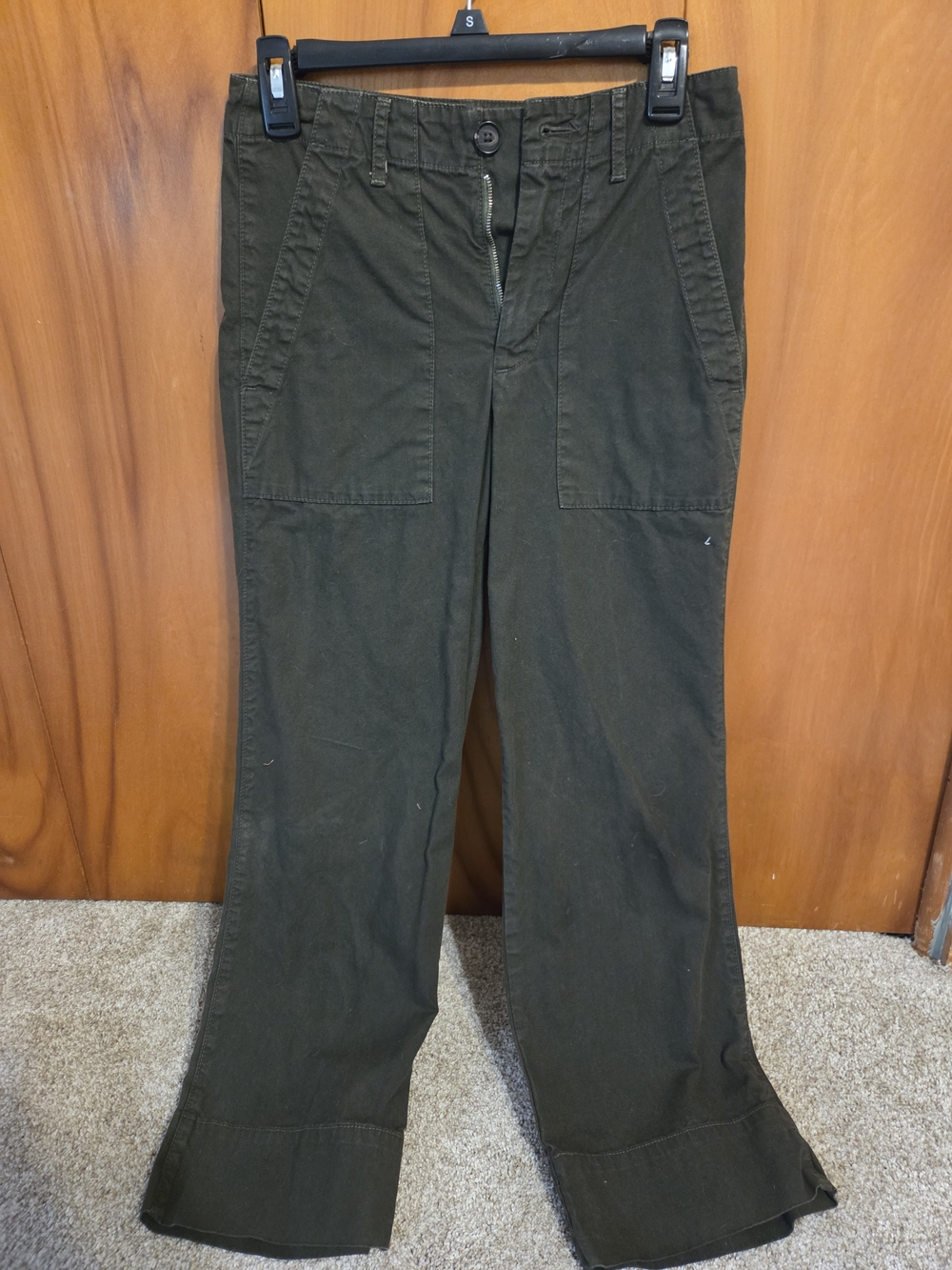 Velvet by Graham & Spencer Olive Utility Wide-Leg Pants